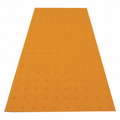 ADA Warning Pad, Asphalt/Concrete, Surface Applied, Flex Cement, Yellow, 4 ft Length