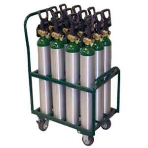 Medical Cylinder Cart, Height 35 Inch, Width 21 Inch