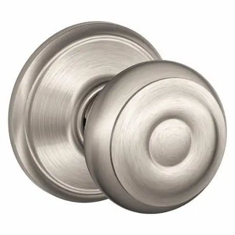 Knob Lock, 2, Georgian, Satin Nickel