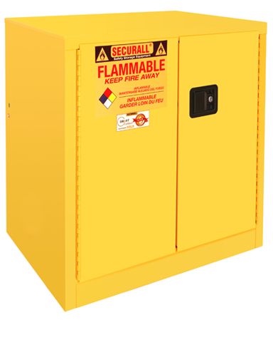 Flammable Safety Cans Storage Cabinet, Self-Latch, Standard 2-Door, 30 Gallon