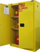 Hazardous Waste Cans Storage Cabinet, Self-Close/ Self-Latch, Safe-T-Door, 45 Gallon