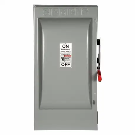 Safety Switch, Fusible, 200 A, Three Phase, 240V AC, Galvanized Steel, Indoor/Outdoor