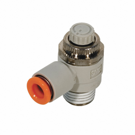 Speed Control Valve, Npt X Tube, 1/4 Inch Port Size, 3/8 Inch Tube Size, Out Flow