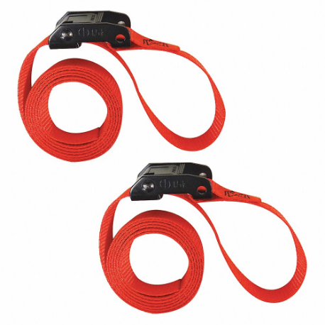 C Inch Cam Strap, Red, E-Track Accessories/Logistic Straps, Buckle, 1 Pair