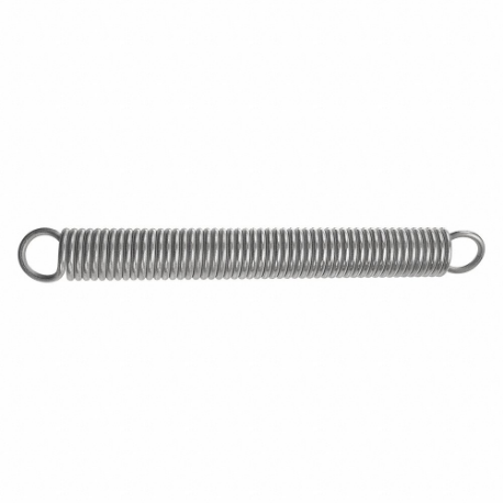 Extension Spring, Music Wire, 1 1/4 Inch Overall Length, 0.24 Inch Outside Dia