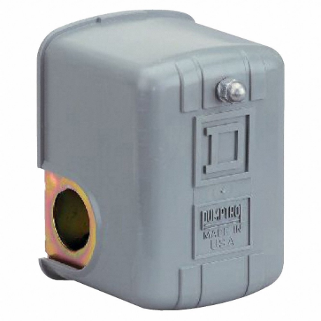 Pressure Switch, 575V AC, 1Hp, Port, 1/4 Inch Fnps, 30/50 Psi, 15 To 30 Psi, Dpst