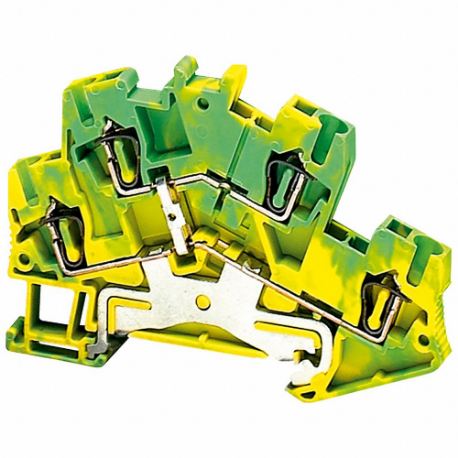 Spring Terminal, Spring, 20 A Current, Grounding, Green/Yellow, 28 Awg to 12 Awg Wire Size