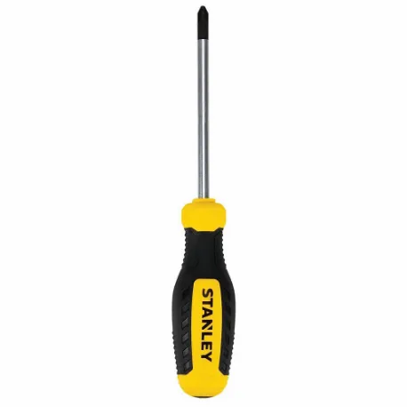 Screwdriver, #2 Tip Size, 8 Inch Length, 4 Inch Shank Length, Molded Grip