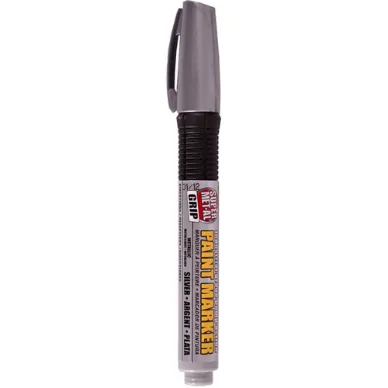 Pump Action Marker Oil Based Fiber Tip, Metallic Silver