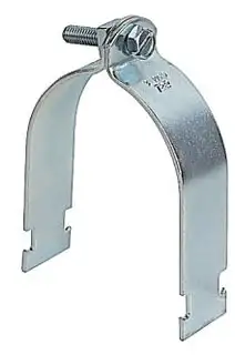 Channel Rigid Pipe Strap, 6 Inch Length, Electrogalvanized