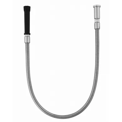 Hose, 44 Inch Flex Stainless Steel, Black Handle