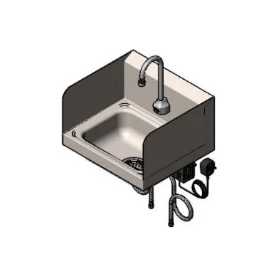 Hand Wash Sink, With Drain Assembly and Side Shields And Sensor Faucet