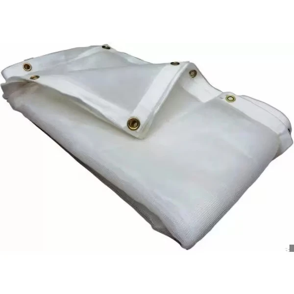 8 Feet X 12 Feet White Mesh Shade Tarps