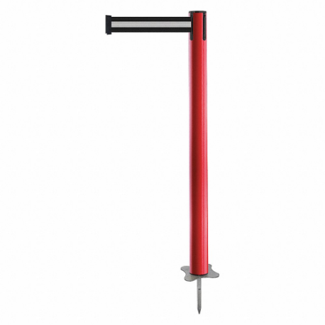 Spike Post, Plastic, Red, 43 Inch Post Height, 2 1/2 Inch Post Dia, Stake, Unfinished