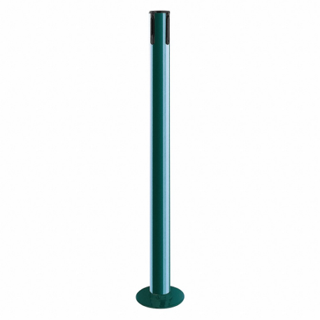 Single Belt Receiver Post, 36 1/2 Inch Height, Mild Steel, Green, 2 1/2 Inch Post Dia