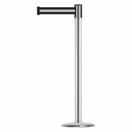 Slimline Post, Steel, Satin Chrome, 38 Inch Post Height, 2 Inch Post Dia