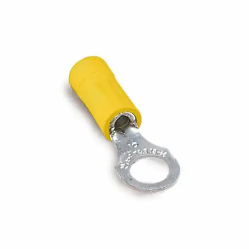 Nylon Insulated Ring Terminal, 12-10 AWG Wire Size, Pack Of 500