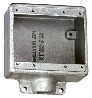 Junction Box, 1/2 Inch Size, Shallow