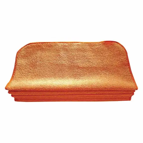 Microfiber Towel Orange 12 x 12 inch PK12