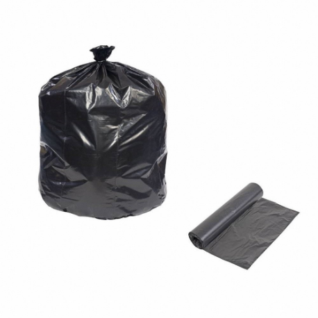 Trash Bags, 60 gal Capacity, 38 Inch Width, 58 Inch Heightt, 1.2 mil Thick, Black, 100 PK