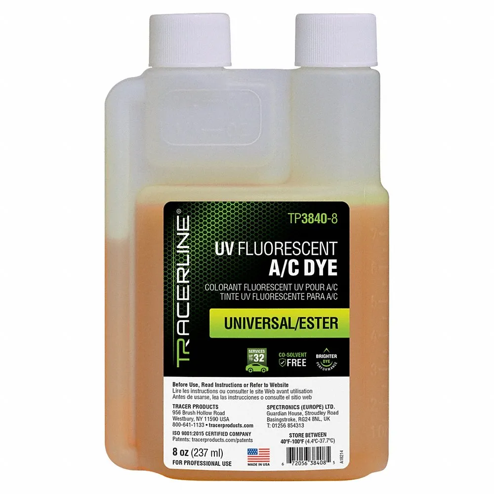 Fluorescent Leak Detection Dye, 8 oz.