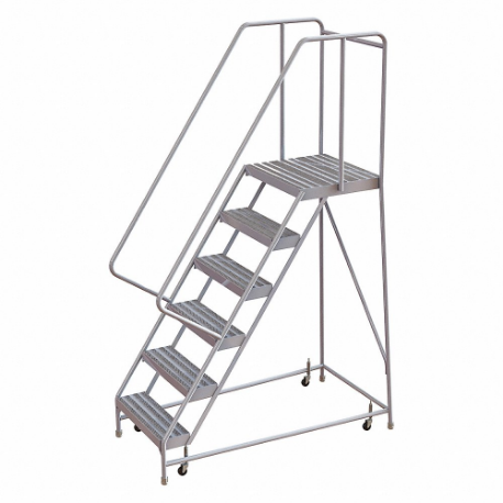 Rolling Ladder, 60 Inch Platform Height, 21 Inch Platform Depth, 16 Inch Platform Width
