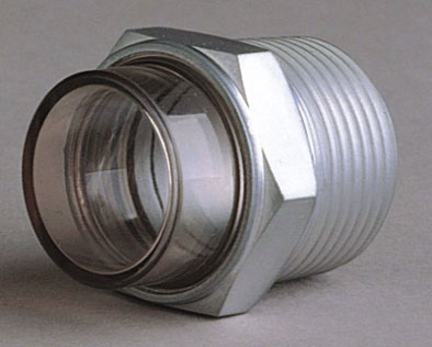 Viewport, 3D Plastic Lens, 3/4 Inch NPT, 1-1/8 Inch Size, Steel