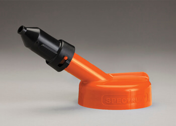 Storage Lid, HDPE, 1/4 Inch Nozzle Size, Orange