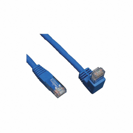 Cat6 Cable, Right Angle, RJ45, Blue, 10ft