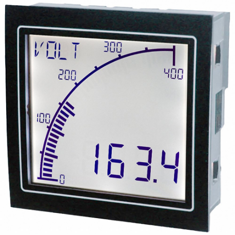 Analog Panel Meter, Shunt Meter, 0 to 1 VDC, 2.84 x 2.84 x 2.09 in, Square Case