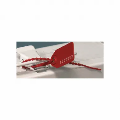 Pull-Tight Seals, 4 1/2 Inch Strap Length, 15 Lb Breaking Strength, Red, White