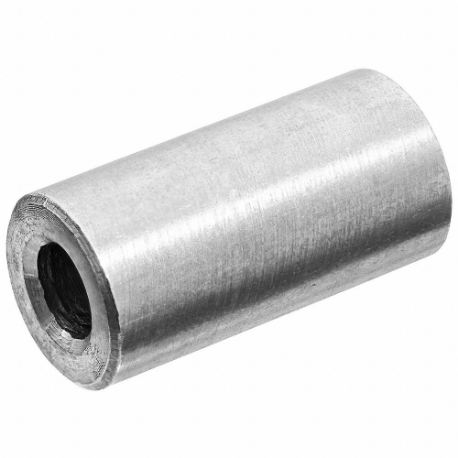 Round Spacer, M3 For Screw Size, Aluminum, Plain, 6 mm Length, 3.2 mm Inside Dia