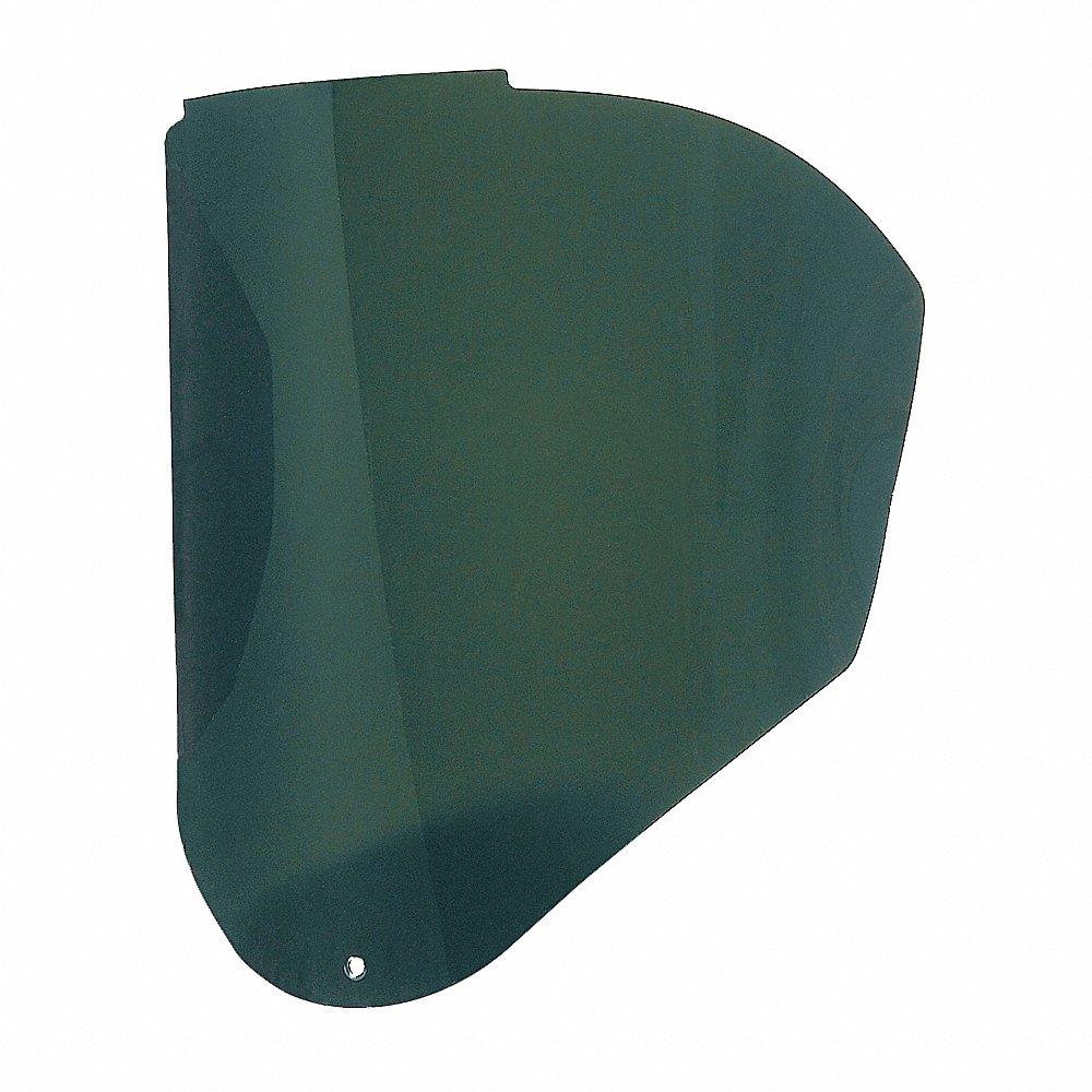 Faceshield Visor, Green, Uncoated, 9 1/2 Inch Height