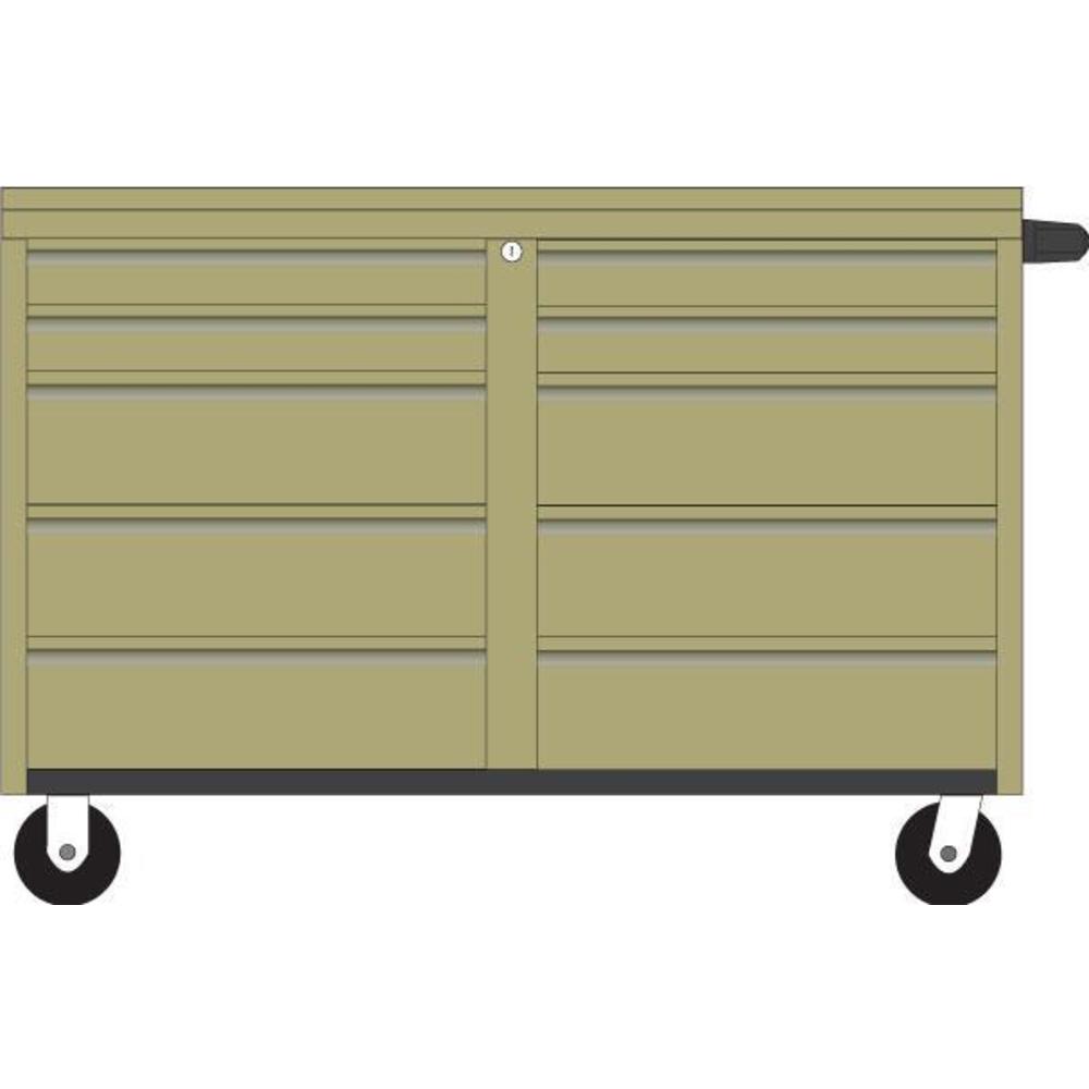 Mobile Cabinet, 48", 2 Sets Shelf Size( 3", 3", 6", 6", 6"), Tropic Sand