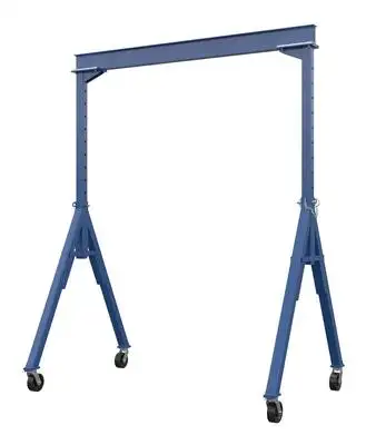 Adjustable Height Steel Gantry Crane, 8000 Lb. Capacity, 10 Feet x 14 Feet