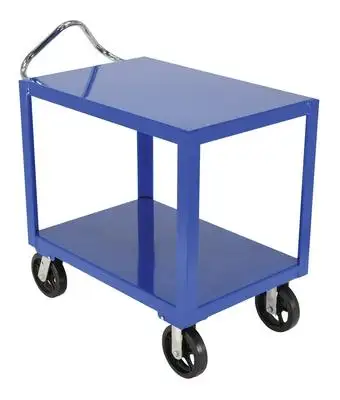 Ergonomic Handle Cart, Rubber Caster, 24 x 36 Inch Size