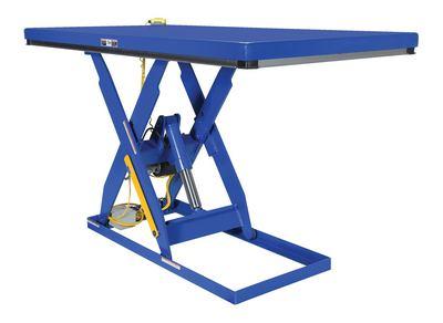 Electric Hydraulic Lift Table, 2000 lb., 48 x 96 Inch Size, Blue, Steel