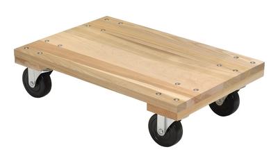 Hardwood Dolly, Solid Deck, 1200 Lb. Capacity, 16 Inch x 24 Inch Size