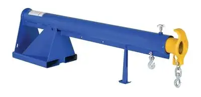 Telescoping Lift Boom, Blue / Yellow 6000 Lb. Capacity, 11 Inch Wide Forks