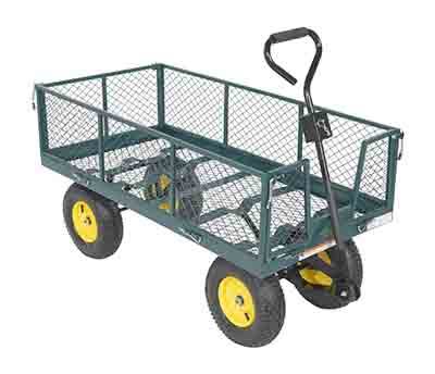Landscape Cart With Fold Down Side, 1000 Lb. Capacity