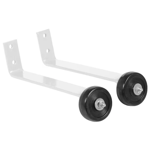WHITE PIPE RAILING BARRICADE BASE W/WHEELS