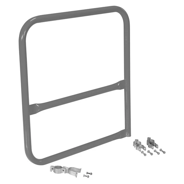 GRAY PIPE SAFETY RAILING GATE-B SHAPED 36X36