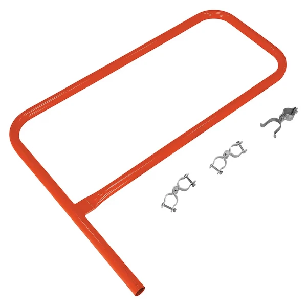 ORANGE PIPE SAFETY RAILING GATE-P SHAPED 36X36