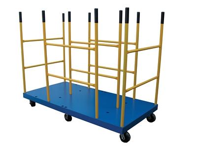 Steel Versatile Divider Platform Cart, 36 x 72 3000 Lb. Capacity, Blue / Yellow