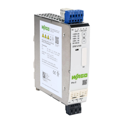 Switching Power Supply, 24 VDC At 5A/120W, 120/240 VAC Nominal Input, 1-Phase, Enclosed