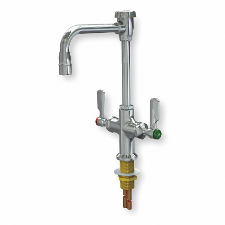 Gooseneck Laboratory Faucet, Watersaver, Chrome Finish, 3 GPM Flow Rate