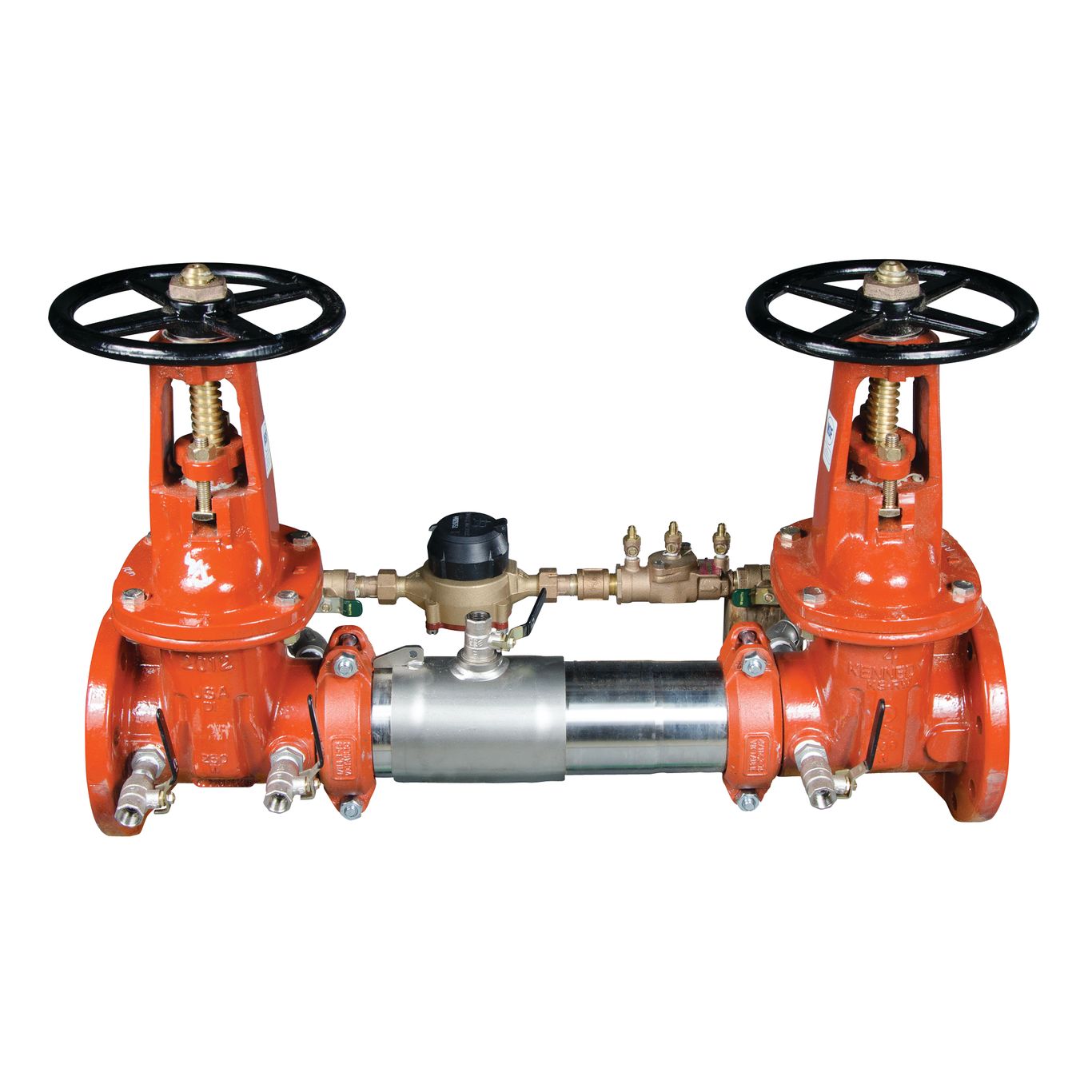 Double Check Detector Backflow Assembly, 2 1/2 Inch Size, Shutoff Valve