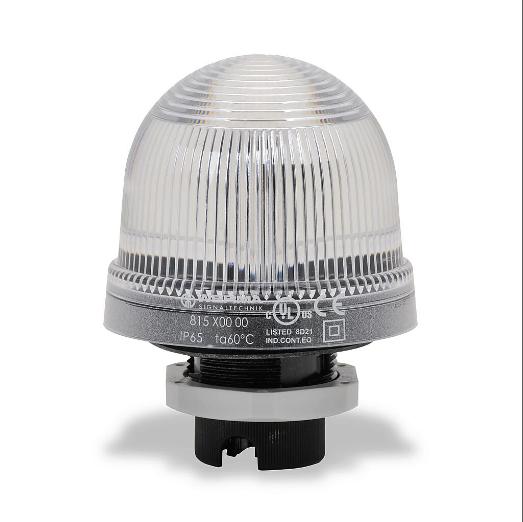 Incandescent Industrial Signal Beacon, 75mm, Clear/White, Permanent, IP65, 37mm Mount