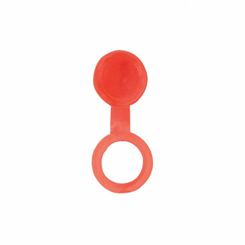Grease Fitting Cap, Plastic, Red, 55/64 Inch Overall Length, Small, 10 PK