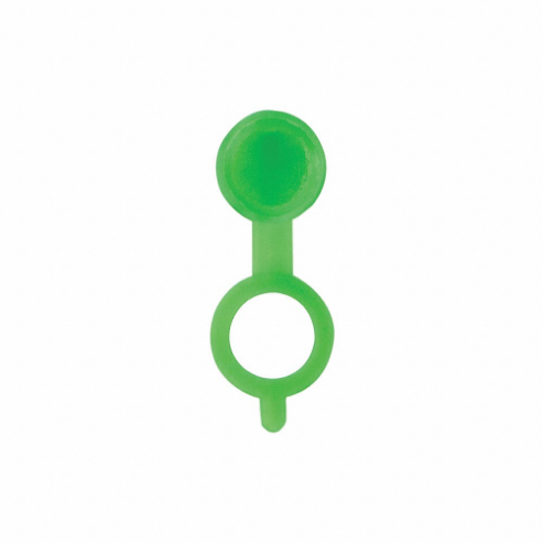 Grease Fitting Cap, Plastic, Green, 55/64 Inch Overall Length, Small, 10 PK